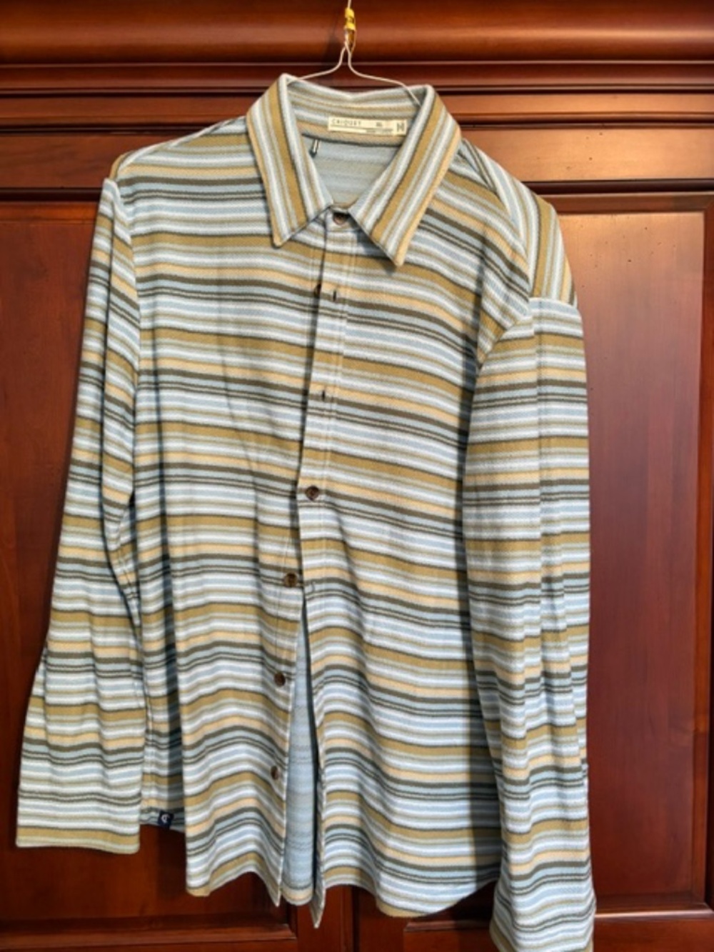 Criquet Mens Stripe Shirt Jacket XL